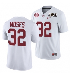 Alabama Crimson Tide Dylan Moses White 2021 Rose Bowl Champions College Football Playoff College Football Playoff Jersey Alabama Crimson Tide Dylan Moses White 2021 Rose Bowl Champions College Football Playoff College Football Playoff Jersey