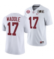 Alabama Crimson Tide Jaylen Waddle White 2021 Rose Bowl Champions College Football Playoff College Football Playoff Jersey Alabama Crimson Tide Jaylen Waddle White 2021 Rose Bowl Champions College Football Playoff College Football Playoff Jersey