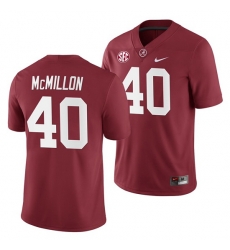 Alabama Crimson Tide Joshua McMillon Crimson 2019 Home Game Jersey NCAA Football Alabama Crimson Tide Joshua McMillon Crimson 2019 Home Game Jersey NCAA Football