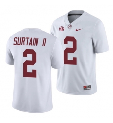 Alabama Crimson Tide Patrick Surtain II Game White College Football Jersey Alabama Crimson Tide Patrick Surtain II Game White College Football Jersey