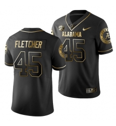 Alabama Crimson Tide Thomas Fletcher Black Golden Edition Men'S Jersey Alabama Crimson Tide Thomas Fletcher Black Golden Edition Men'S Jersey