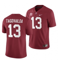 Alabama Crimson Tide Tua Tagovailoa Crimson 2019 Home Game Jersey NCAA Football Alabama Crimson Tide Tua Tagovailoa Crimson 2019 Home Game Jersey NCAA Football