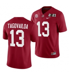 Alabama Crimson Tide Tua Tagovailoa Crimson 2021 Rose Bowl Champions College Football Playoff College Football Playoff Jersey Alabama Crimson Tide Tua Tagovailoa Crimson 2021 Rose Bowl Champions College Football Playoff College Football Playoff Jersey