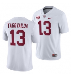 Alabama Crimson Tide Tua Tagovailoa White College Football Men's Away Game Jersey Alabama Crimson Tide Tua Tagovailoa White College Football Men's Away Game Jersey