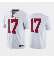 Alabama Crimson Tide White Limited #17 College Football Jersey Alabama Crimson Tide White Limited #17 College Football Jersey