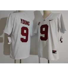 Men Alabama Crimson Tide 9 Bryce Young White College Football Jersey Men Alabama Crimson Tide 9 Bryce Young White College Football Jersey