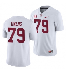 NCAA Football Alabama Crimson Tide Chris RS Owens White 2019 Away Game Jersey NCAA Football Alabama Crimson Tide Chris RS Owens White 2019 Away Game Jersey