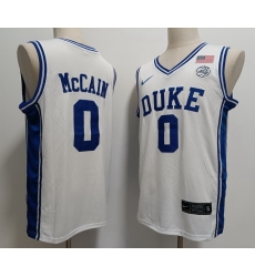 Men Duke University Jared McCain #0 White Stitched NCAA Jersey Men Duke University Jared McCain #0 White Stitched NCAA Jersey