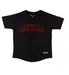Men Mexicali Jersey Black Blank Stitched Baseball Jersey Men Mexicali Jersey Black Blank Stitched Baseball Jersey