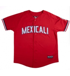 Men Mexicali Jersey Red Blank Stitched Baseball Jersey Men Mexicali Jersey Red Blank Stitched Baseball Jersey
