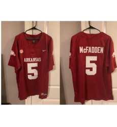 Men NCAA Arkansas McFadden #5 Red Stitched Jersey Men NCAA Arkansas McFadden #5 Red Stitched Jersey