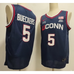 Men UConn Huskies #5 Paige Bueckers Navy Blue Stitched Basketball Jersey