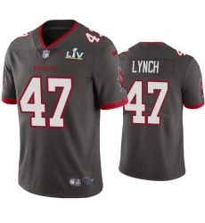 Men John Lynch Buccaneers Pewter Super Bowl Lv Vapor Limited Jersey Men John Lynch Buccaneers Pewter Super Bowl Lv Vapor Limited Jersey