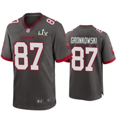 Men Rob Gronkowski Buccaneers Pewter Super Bowl Lv Game Jersey Men Rob Gronkowski Buccaneers Pewter Super Bowl Lv Game Jersey