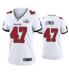 Women John Lynch Buccaneers White Super Bowl Lv Game Jersey Women John Lynch Buccaneers White Super Bowl Lv Game Jersey