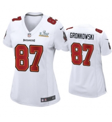 Women Rob Gronkowski Buccaneers White Super Bowl Lv Game Fashion Jersey Women Rob Gronkowski Buccaneers White Super Bowl Lv Game Fashion Jersey