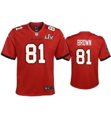 Youth Antonio Brown Buccaneers Red Super Bowl Lv Game Jersey Youth Antonio Brown Buccaneers Red Super Bowl Lv Game Jersey