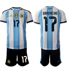 Argentina 2026 FIFA World Cup Soccer Jersey White #17 GARNACHO Argentina 2026 FIFA World Cup Soccer Jersey White #17 GARNACHO