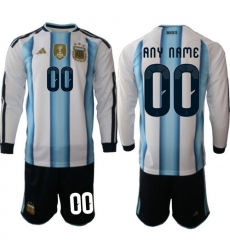 Argentina 2026 FIFA World Cup Soccer Jersey White LONG CUSTOM Argentina 2026 FIFA World Cup Soccer Jersey White LONG CUSTOM