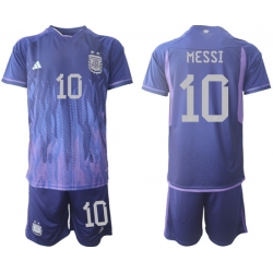 Men FIFA 2022 Argentina Lionel Messi Soccer Jersey 014