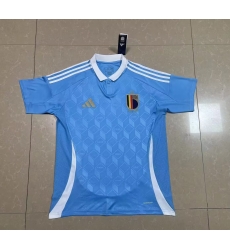 Belgium 2024 Soccer Jersey Away Blue Belgium 2024 Soccer Jersey Away Blue