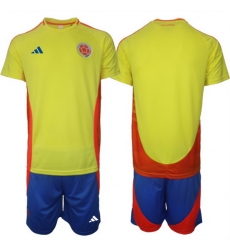 Men Colombia Team Custom Yellow Red 2024 25 Home Soccer Jersey Suit Men Colombia Team Custom Yellow Red 2024 25 Home Soccer Jersey Suit