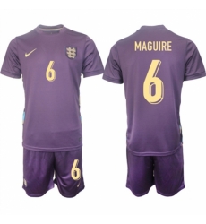Men England 6 Harry Maguire 2024 25 Purple Away Soccer Jersey Suit Men England 6 Harry Maguire 2024 25 Purple Away Soccer Jersey Suit