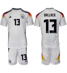 Men Germany 13 Michael Ballack White 2024 25 Home Soccer Jersey Suit