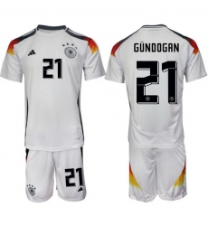 Men Germany 21 u0130lkay G FCndo u011Fan White 2024 25 Home Soccer Jersey Suit Men Germany 21 u0130lkay G FCndo u011Fan White 2024 25 Home Soccer Jersey Suit