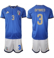 Italy 2026 FIFA World Cup Soccer Jersey Blue #3 DIMARCO