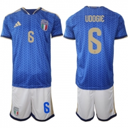 Italy 2026 FIFA World Cup Soccer Jersey Blue #6 UDOGIE