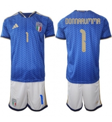 Italy Home Blue Soccer Jersey 0002