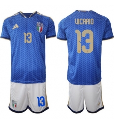 Italy Home Blue Soccer Jersey 0016
