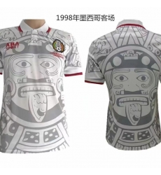 Men 1998 Mexico Soccer Home Jersey White Men 1998 Mexico Soccer Home Jersey White
