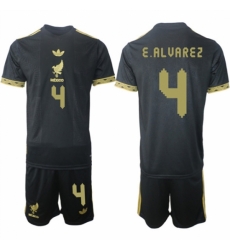 Men Mexico 4 Edson Alvarez Black Gold 25 26 Soccer Jersey Suit Men Mexico 4 Edson Alvarez Black Gold 25 26 Soccer Jersey Suit
