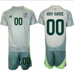 Men Mexico Custom 2024 25 Green Away Soccer Jersey Suit