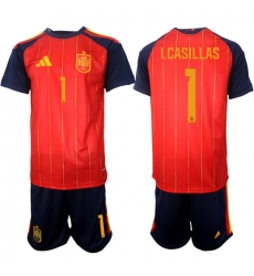 Spain 2026 FIFA World Cup Soccer Jersey Red #1 I.CASILLAS Spain 2026 FIFA World Cup Soccer Jersey Red #1 I.CASILLAS