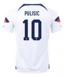 Men US 2022 FIFA Soccer Christian Pulisic Jersey White 017 Men US 2022 FIFA Soccer Christian Pulisic Jersey White 017