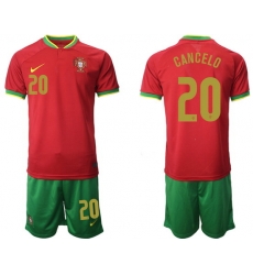 Portugal 2022 World Cup Soccer Jersey #20 CANCELO RED Portugal 2022 World Cup Soccer Jersey #20 CANCELO RED