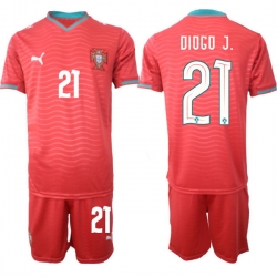 Portugal 2026 FIFA World Cup Soccer Jersey Red #21 DIOGO J.