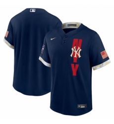Men's New York Yankees Blank Nike Navy 2021 MLB All-Star Game Replica Jersey Men's New York Yankees Blank Nike Navy 2021 MLB All-Star Game Replica Jersey