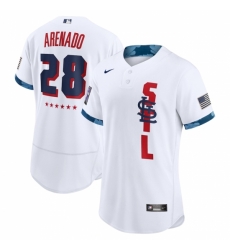 Men's St. Louis Cardinals #28 Nolan Arenado Nike White 2021 MLB All-Star Game Authentic Player Jersey Men's St. Louis Cardinals #28 Nolan Arenado Nike White 2021 MLB All-Star Game Authentic Player Jersey