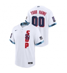 Men's San Diego Padres Custom #00 White 2021 MLB All-Star Game Jersey Men's San Diego Padres Custom #00 White 2021 MLB All-Star Game Jersey