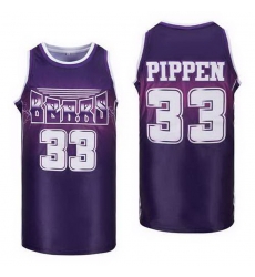 #33 SCOTTIE PIPPEN BLACK ALTERNATE BASKETBALL JERSEY #33 SCOTTIE PIPPEN BLACK ALTERNATE BASKETBALL JERSEY