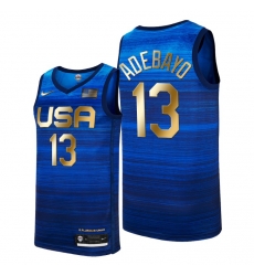 USA Dream Team 13 Bam Adebayo 2021 Tokyo Olymipcs Nike Basketball Jersey Blue USA Dream Team 13 Bam Adebayo 2021 Tokyo Olymipcs Nike Basketball Jersey Blue