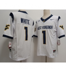 West Virginia Mountaineers #1 Customized White Jersey West Virginia Mountaineers #1 Customized White Jersey