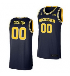 Michigan Wolverines Custom Navy Limited Basketball Jersey Michigan Wolverines Custom Navy Limited Basketball Jersey