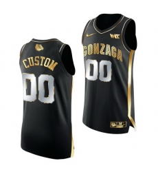 Gonzaga Bulldogs Custom 2021 March Madness Golden Authentic Black Jersey Gonzaga Bulldogs Custom 2021 March Madness Golden Authentic Black Jersey