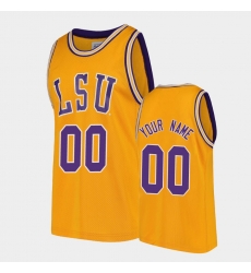 LSU Tiger Custom Gold Replica College Basketball Jersey LSU Tiger Custom Gold Replica College Basketball Jersey