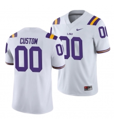 LSU Tiger Custom White College Football Men'S Jersey LSU Tiger Custom White College Football Men'S Jersey